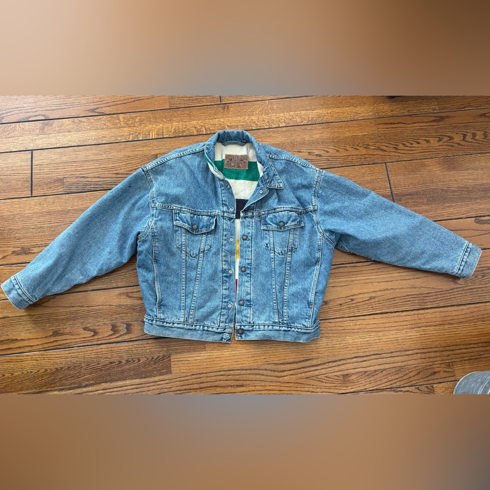 Levi's Authentic Green and Cream Wool Fabric